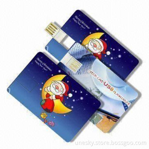 Credit Card-shaped Multifunction USB Flash Drive with 1,100 to 8,000kbps Reading Speed